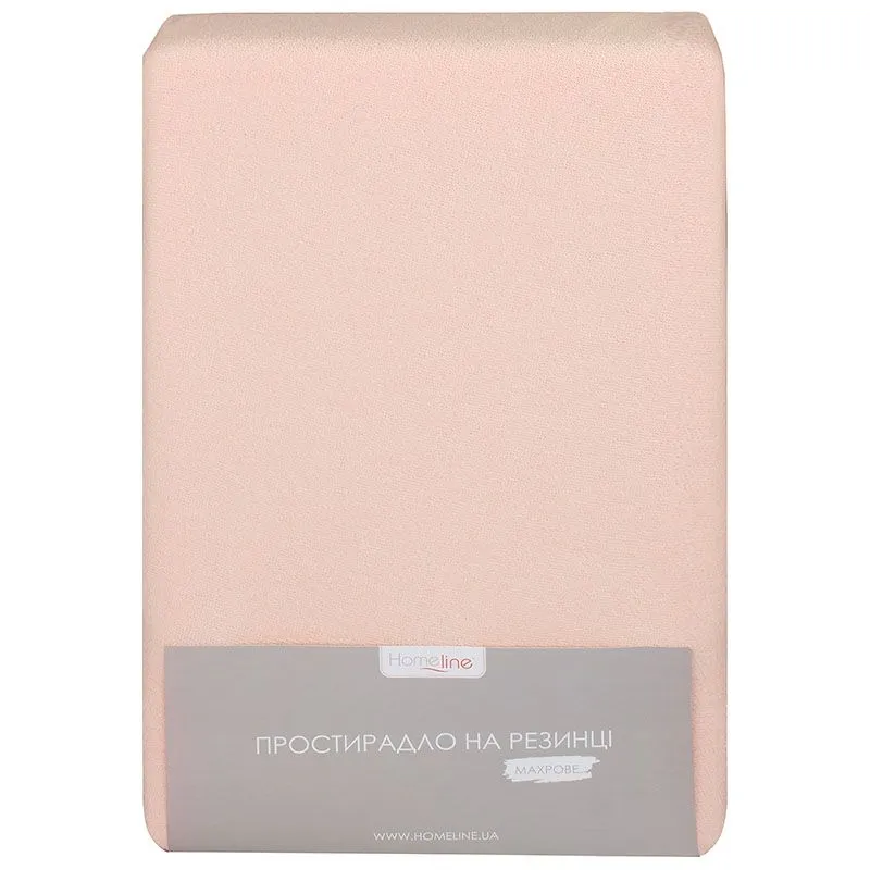 Простынь махровая на резинке Home Line, 90х200 см, персиковая, 155232 купить недорого в Украине, фото 1