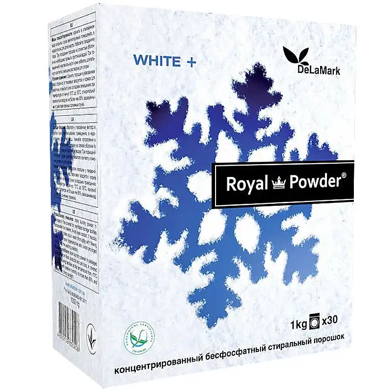 Порошок стиральный бесфосфатный De La Mark Royal Powder White, 1 кг, 50712334 купить недорого в Украине, фото 1