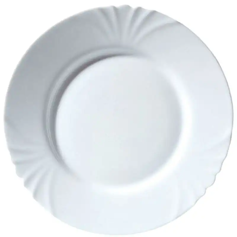 Тарілка обідня Luminarc Cadix, кругла, 25 см, білий, H4132 купити недорого в Україні, фото 1