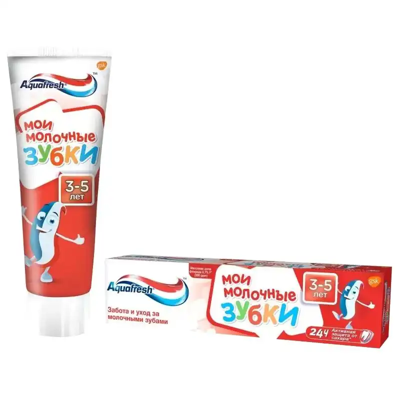 Зубна паста для дітей Aquafresh Мої молочні зубки, 3-5 років, 50 мл, 60000000042602 купити недорого в Україні, фото 2