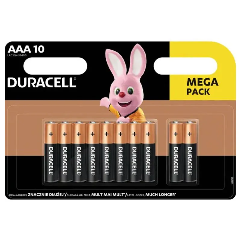 Батарейки алкалиновые Duracell Basic, LR03, AAA, 1,5 В, 10 шт, 5014477 купить недорого в Украине, фото 1