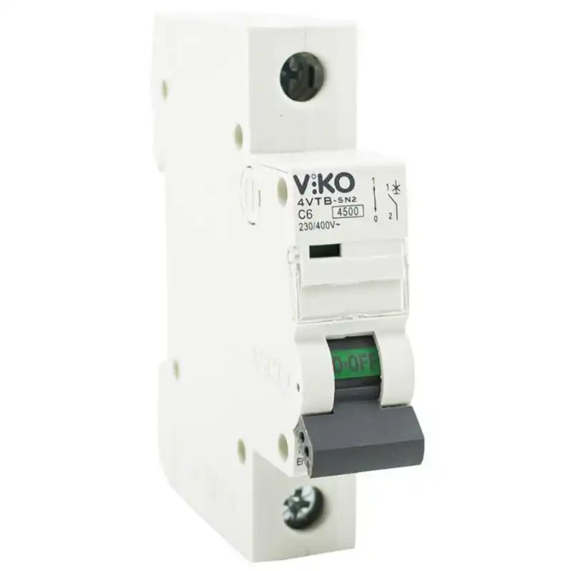 Автоматичний вимикач Viko, 1C, 6А, 4,5кА, 230/400V, 4VTB-1C06 купити недорого в Україні, фото 1