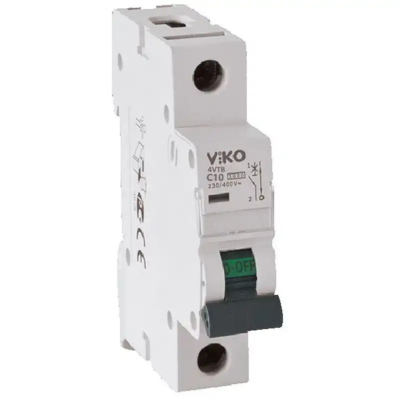 Автоматичний вимикач Viko, 1C, 10А, 4,5кА, 230/400V, 4VTB-1C10 купити недорого в Україні, фото 1