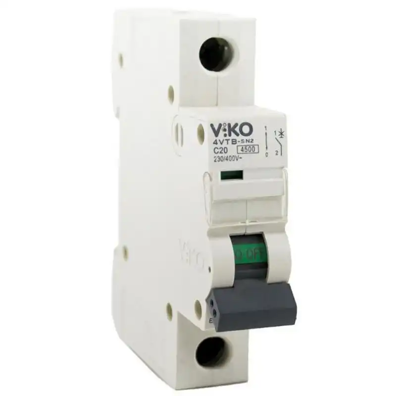 Автоматичний вимикач Viko, 1C, 20А, 4,5кА, 230/400V, 4VTB-1C20 купити недорого в Україні, фото 1