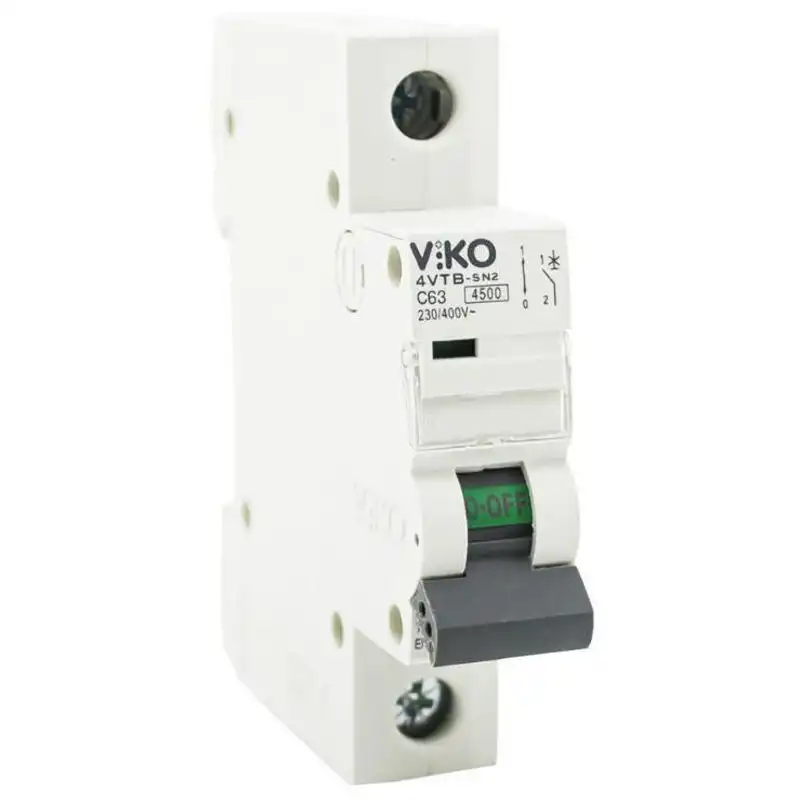 Автоматичний вимикач Viko, 1C, 63А, 4,5кА, 230/400V, 4VTB-1C63 купити недорого в Україні, фото 1