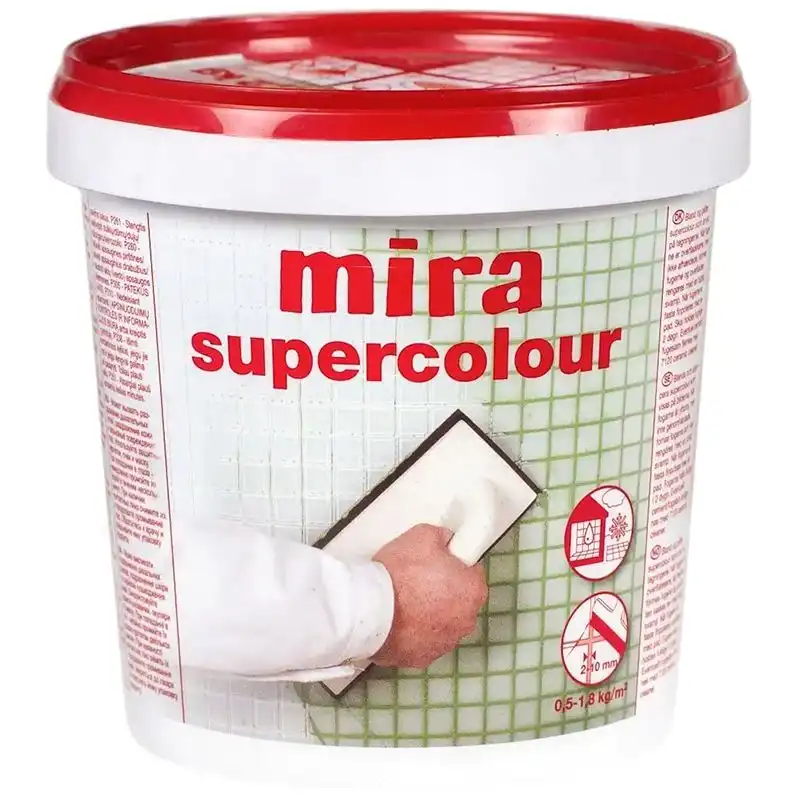 Фуга Mira Supercolour 123, 1,2 кг, мокрий асфальт купити недорого в Україні, фото 1