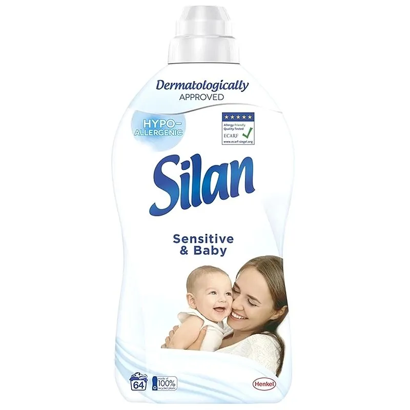 Кондиціонер для білизни Silan Sensitive & Baby, 1,4 л купити недорого в Україні, фото 1