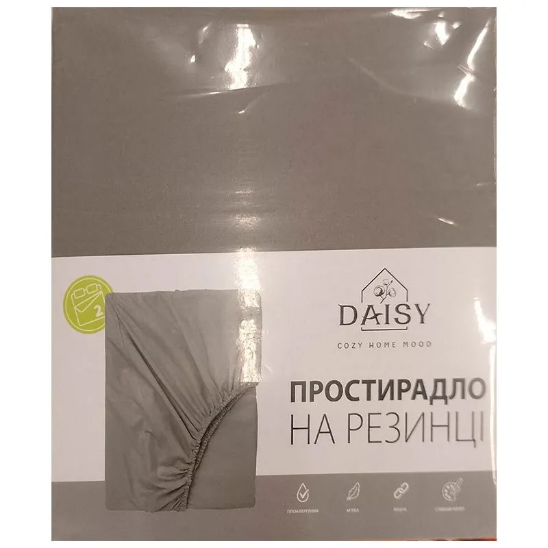 Простирадло на гумці Biltex Dried Sage 17-0208, 180х200+25 см, мікрофібра, фото 1 Простирадло на гумці Biltex Dried Sage 17-0208, 180х200+25 см, мікрофібра купити недорого в Україні, фото 1