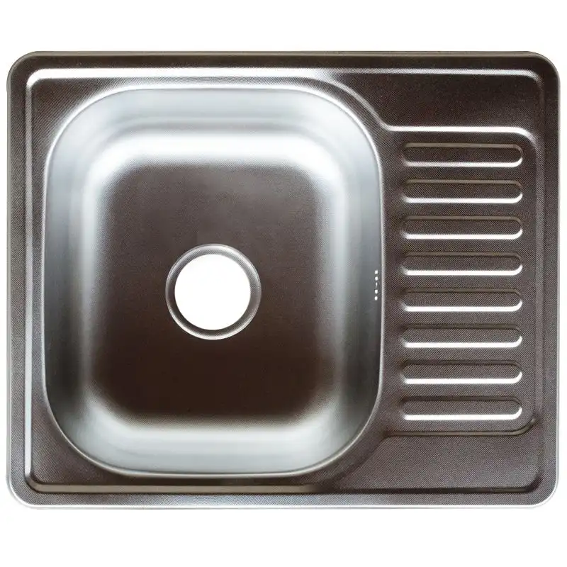 Мойка кухонная Platinum Decor 5848, 580x480x170 мм, нержавеющая сталь, серый купить недорого в Украине, фото 1