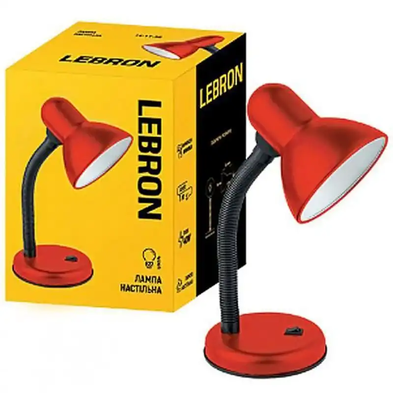 Лампа настільна Lebron L-TL E27, 40 Вт, червоний, 15-11-32 купити недорого в Україні, фото 2