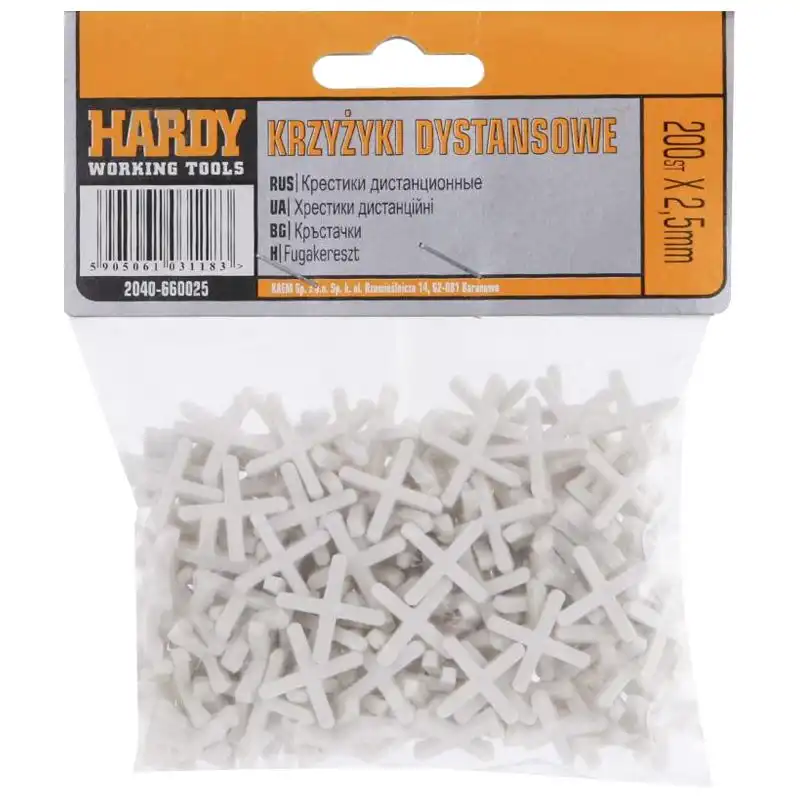 Крестики для плитки Hardy, 2,5 мм, 200 шт., 2040-660025 купить недорого в Украине, фото 2