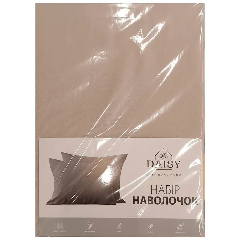 Набір наволочок Biltex Gray Morn 13-0403, 50х70 см, 2 шт, мікрофібра, фото 1 Набір наволочок Biltex Gray Morn 13-0403, 50х70 см, 2 шт, мікрофібра купити недорого в Україні, фото 1