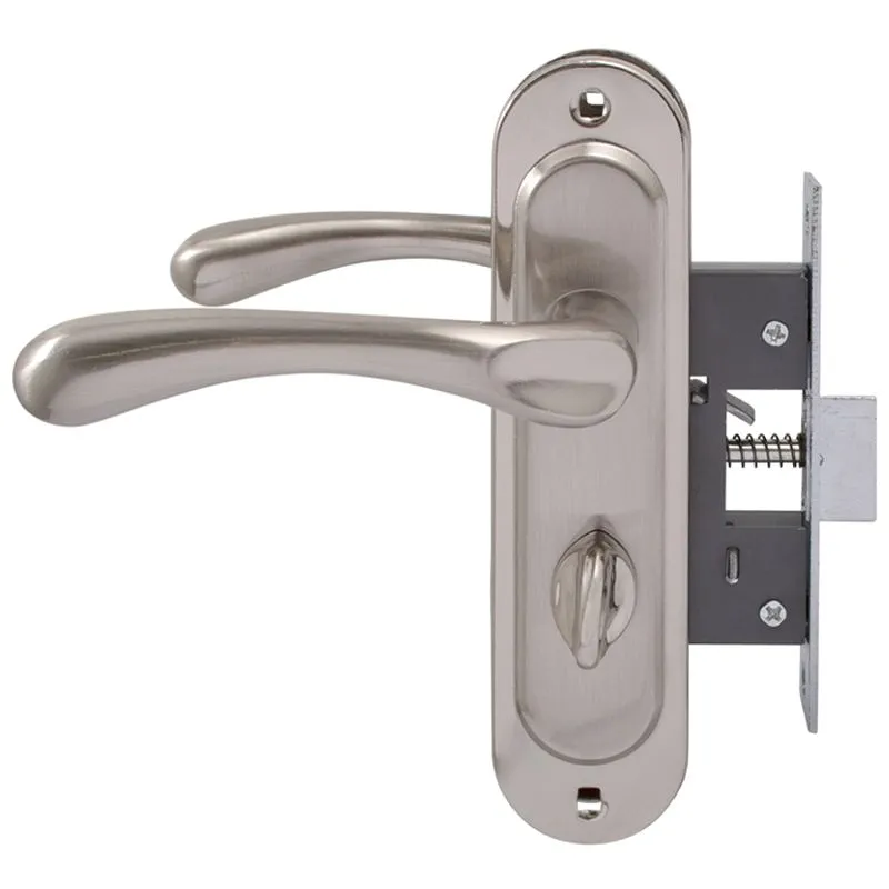 Ручка на планці Bruno 910K6 WC, 50 мм, + механізм 1250 WC, нікель купити недорого в Україні, фото 1