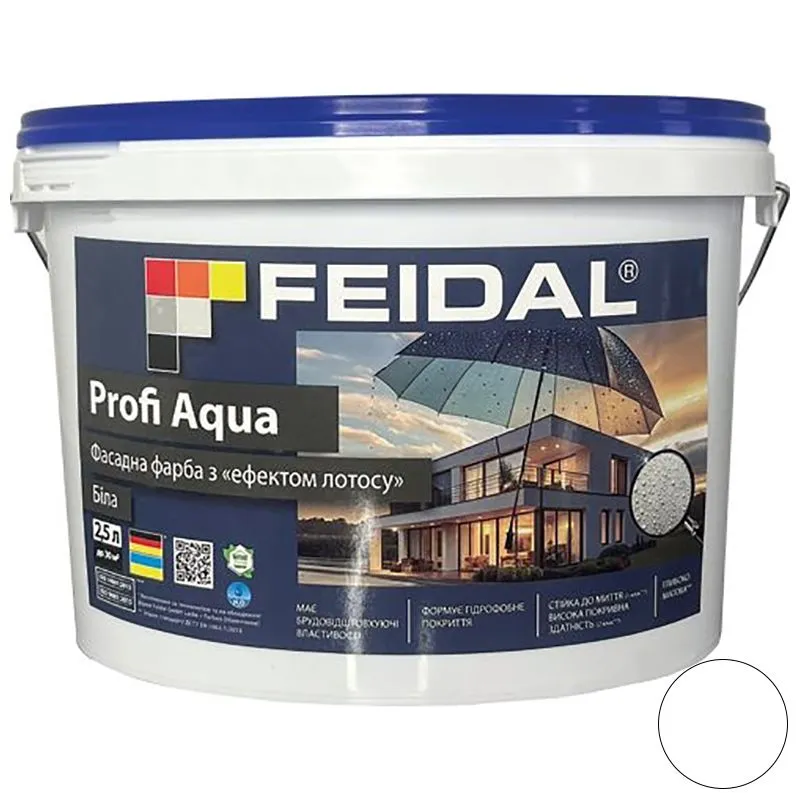Краска латексная Feidal Profi Aqua, 2,5 л, белый купить недорого в Украине, фото 1