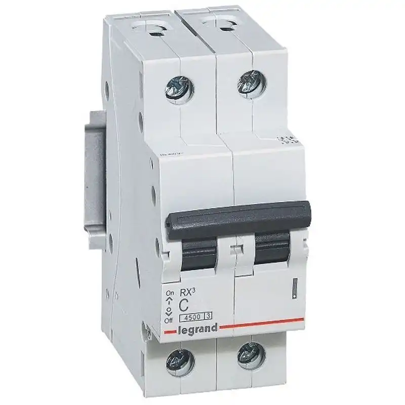 Автоматичний вимикач Legrand, RX3, 4,5 кА, 10А, 2П, C, 419695 купити недорого в Україні, фото 1