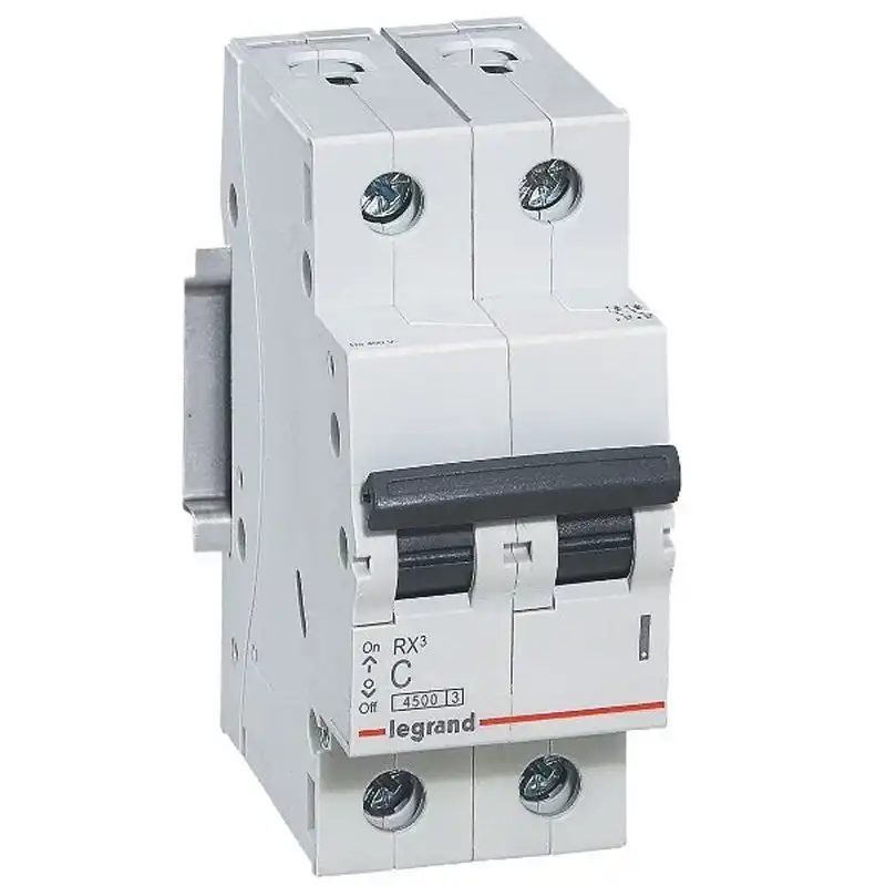 Автоматичний вимикач Legrand, RX3, 4,5 кА, 20А, 2П, C, 419698 купити недорого в Україні, фото 1