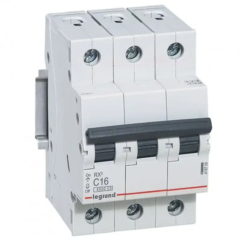 Автоматичний вимикач Legrand, RX3, 4,5 кА, 16А, 3П, C, 419708 купити недорого в Україні, фото 1