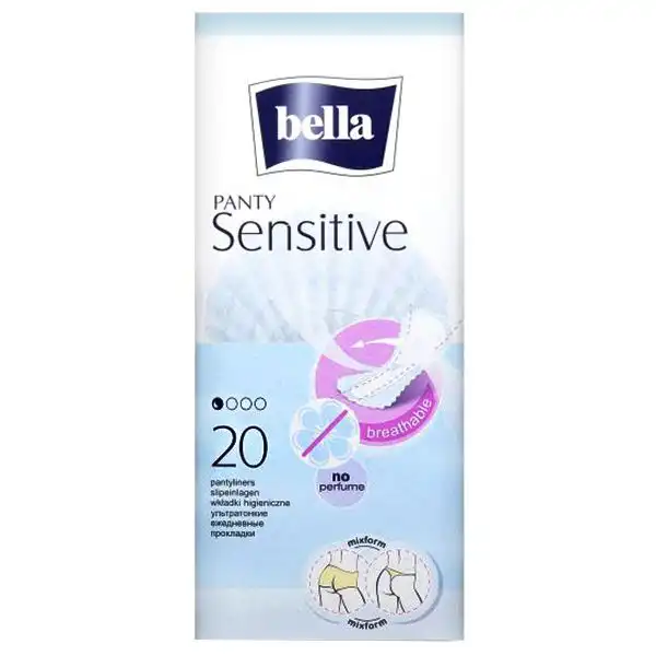 Прокладки гигиенические ежедневные Bella Panty Sensitive, 20 шт., BE-022-RN20-059 купить недорого в Украине, фото 1