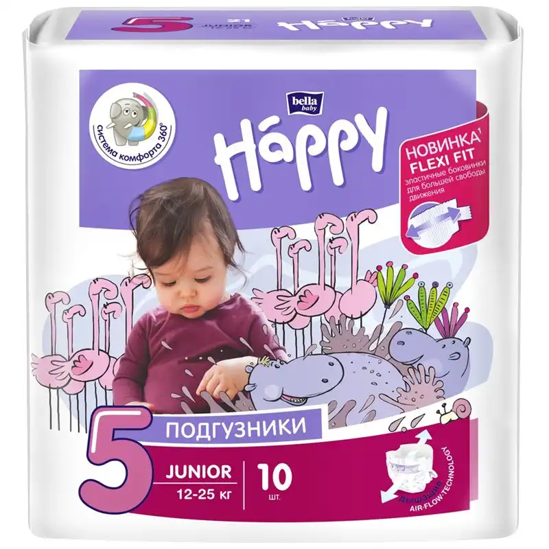 Підгузки Bella Happy Baby Junior, 12-25 кг, 10 шт, BB-054-JU10-021 купити недорого в Україні, фото 1