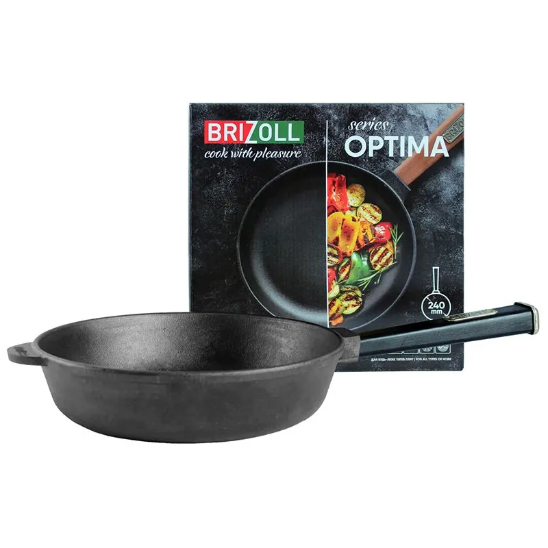 Сковорода Brizoll Optima-Black, 24 см, O2460-P1 купити недорого в Україні, фото 2