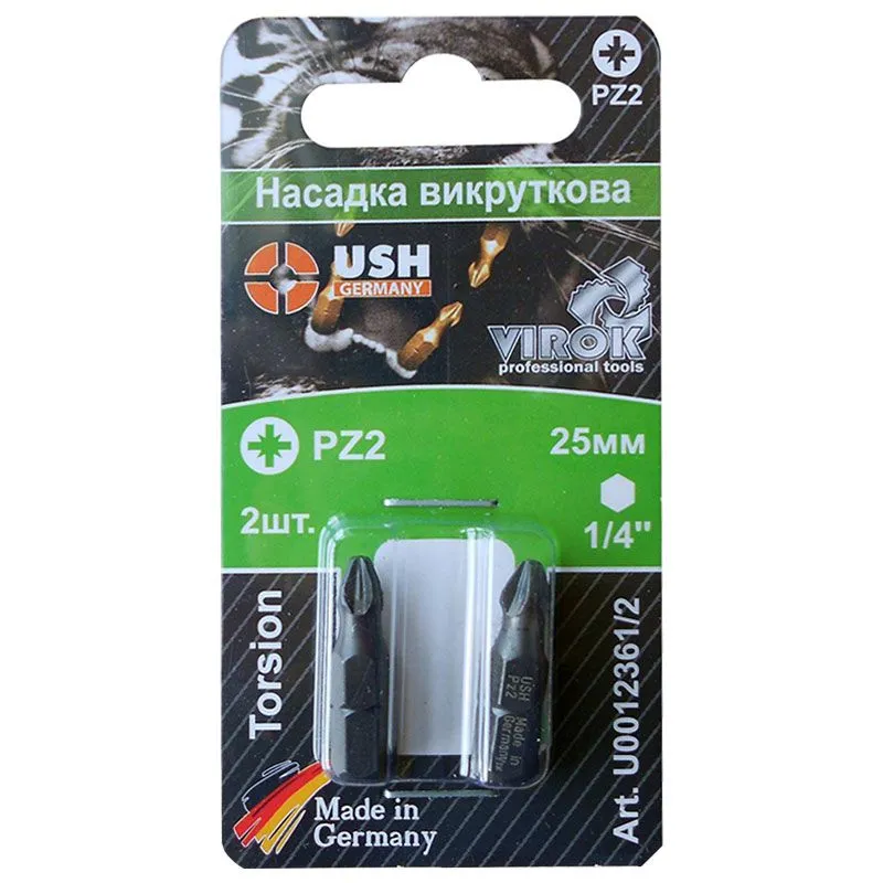 Біта Virok USH, PZ2x25 мм, 2 шт, U0012361/2 купити недорого в Україні, фото 2