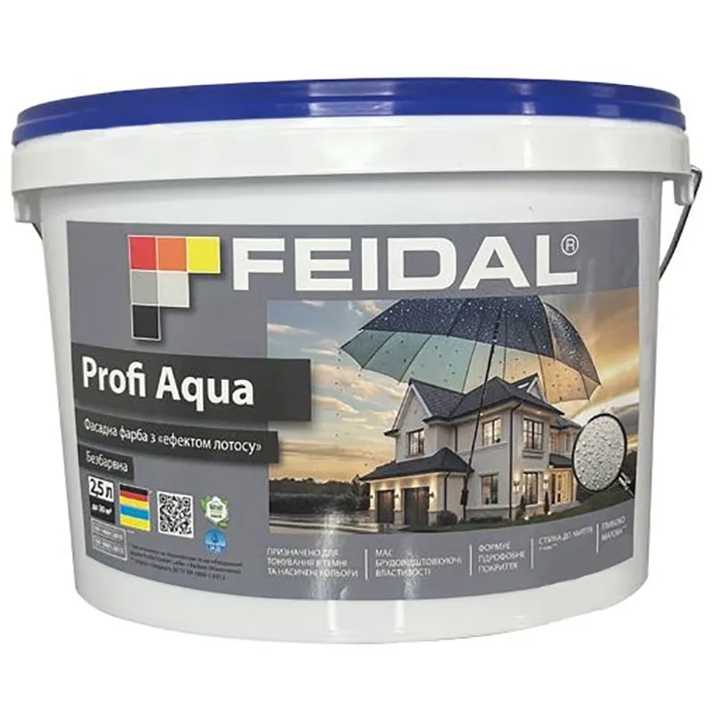 Краска латексная Feidal Profi Aqua TR, 2,5 л, прозрачный купить недорого в Украине, фото 1