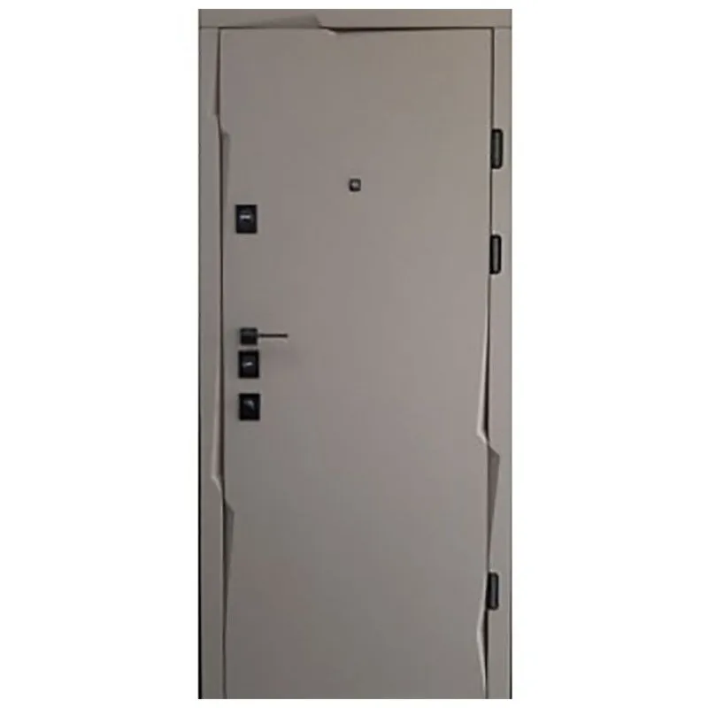 Двері вхідні Магда 300/337 Тип-13, 960x2050 мм, темний хакі софт/супер мат білий, праві купити недорого в Україні, фото 1
