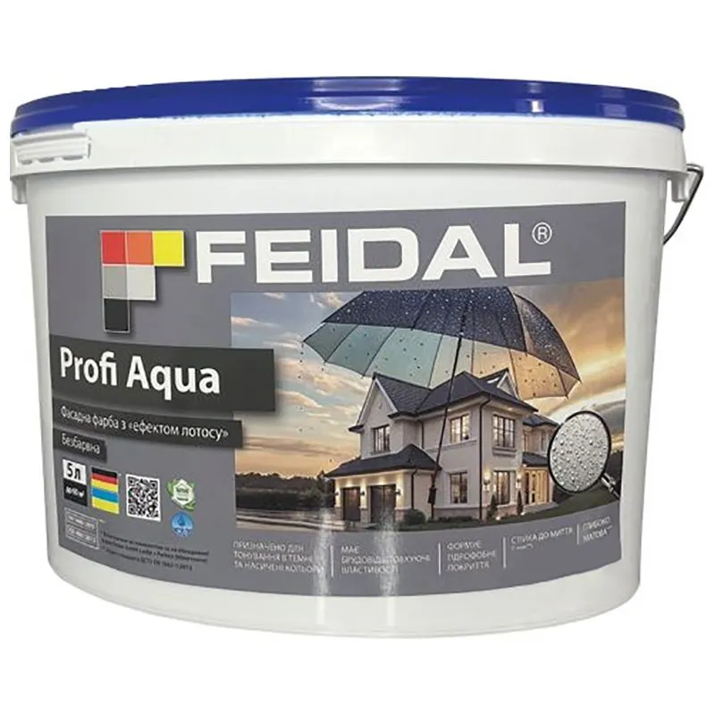 Краска латексная Feidal Profi Aqua TR, 5 л, прозрачный купить недорого в Украине, фото 1