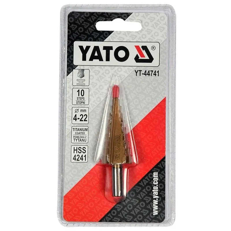 Сверло конусное ступенчатое по металлу Yato, L= 75мм, YT-44741 купить недорого в Украине, фото 2