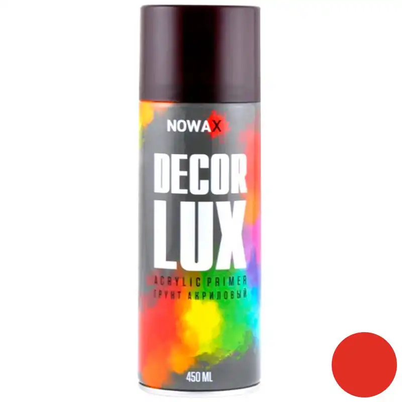 Ґрунтівка акрилова Nowax Spray, 450 мл, червоний, NX48036 купити недорого в Україні, фото 1