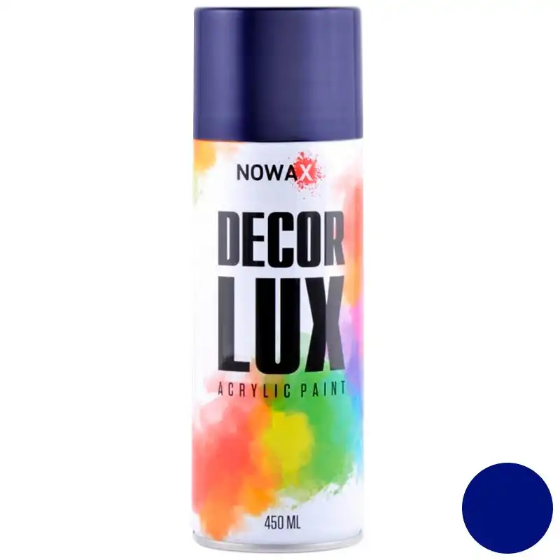 Краска акриловая Nowax Decor Lux, 450 мл, темно-синий, NX48034 купить недорого в Украине, фото 1