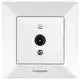 Розетка телевизионная Panasonic Arkedia Slim, белый, 480200232 купить недорого в Украине, фото 1