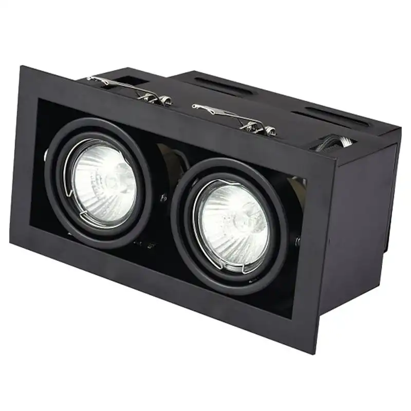 Світильник Euroelectric Eurolamp GU10x2, LHK2-LED-GU10(black) купити недорого в Україні, фото 1