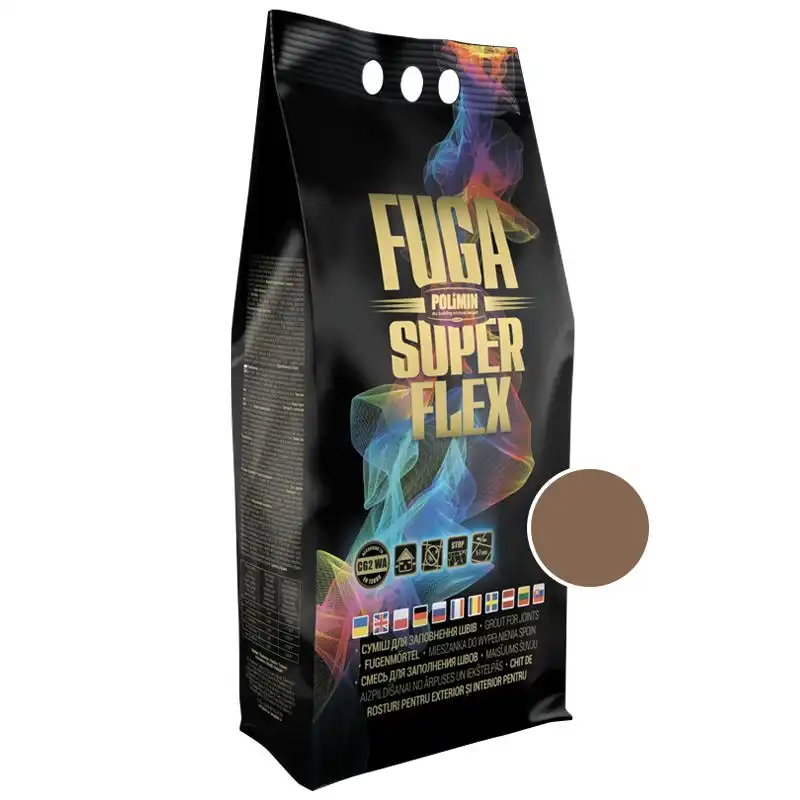 Суміш для швів Polimin Fuga Superflex, 2 кг, горіхова купити недорого в Україні, фото 1