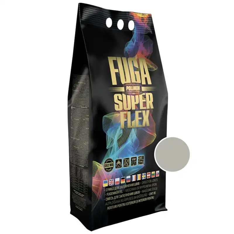 Суміш для швів Polimin Fuga Superflex, 2 кг, світло-сіра купити недорого в Україні, фото 1