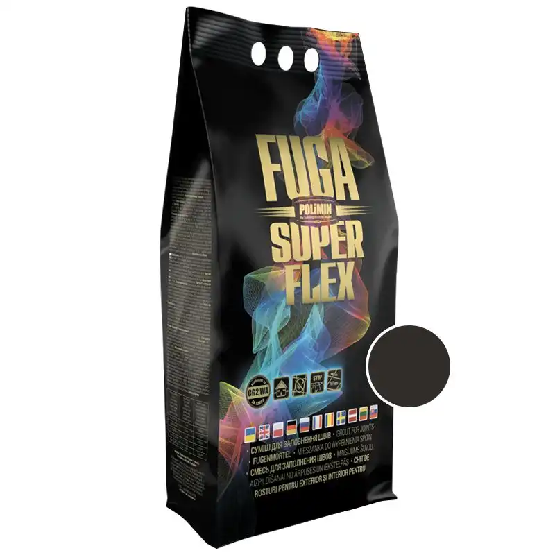 Суміш для швів Polimin Fuga Superflex, 2 кг, чорна купити недорого в Україні, фото 1