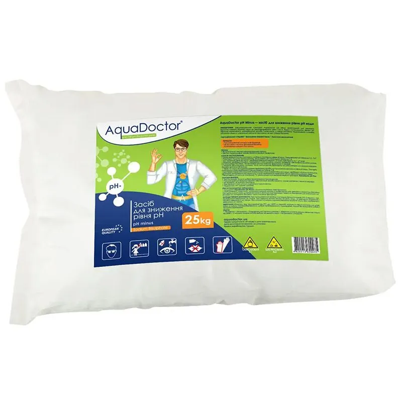 Средство для понижения уровня pH AquaDoctor Minus, 25 кг, мешок, PHM-25 купить недорого в Украине, фото 1