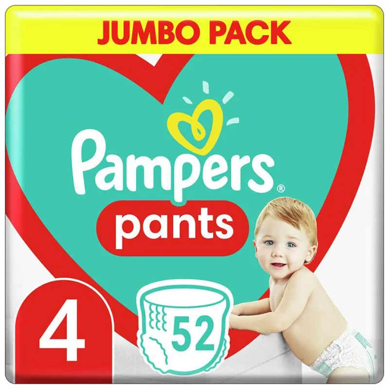 Подгузники-трусики Pampers Pants Maxi (9-15 кг) Джамбо, 52 шт купить недорого в Украине, фото 1