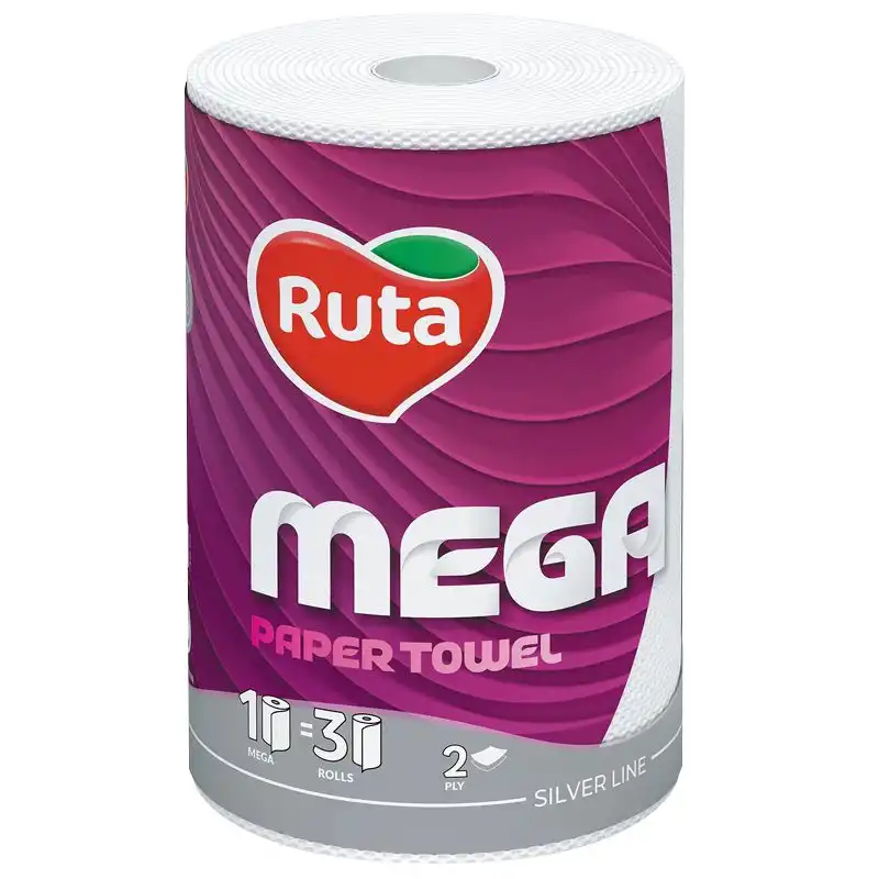 Рушник паперовий Ruta Mega, 2-шаровий купити недорого в Україні, фото 1