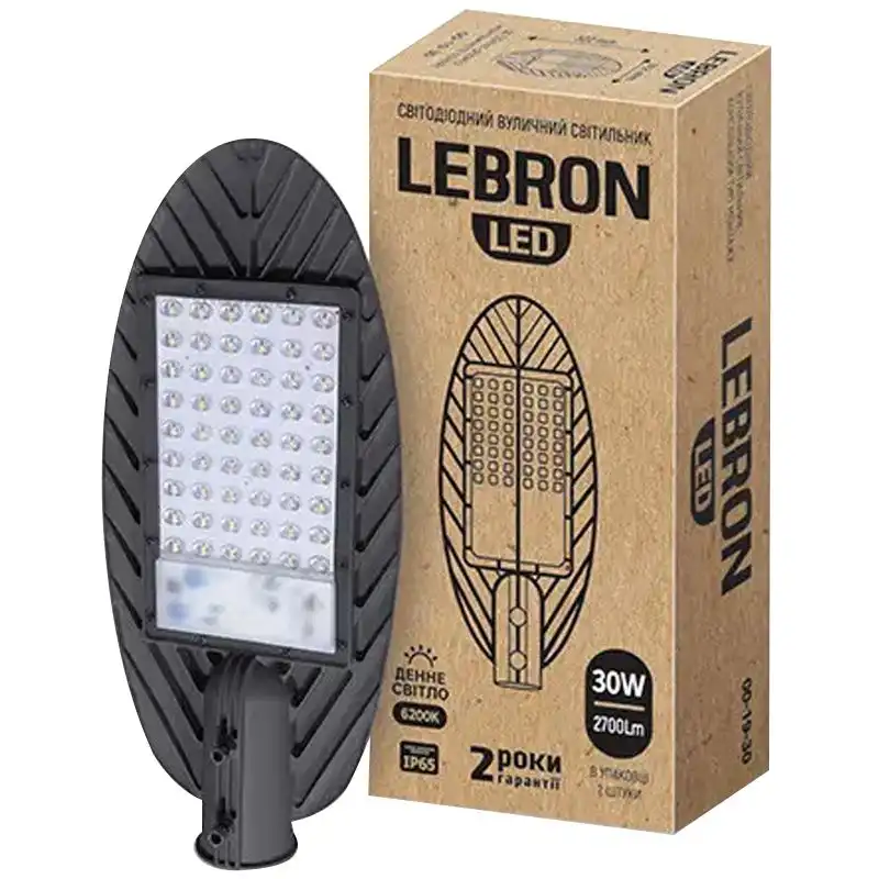 Світильник консольний LED Lebron L-SL, 30 Вт, SMD, 6200K, 2700Lm, IP65, 18-00-33 купити недорого в Україні, фото 2