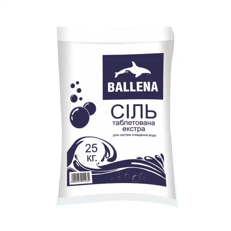 Сіль таблетована Ballena, 25 кг, BALENNA-25 купити недорого в Україні, фото 1