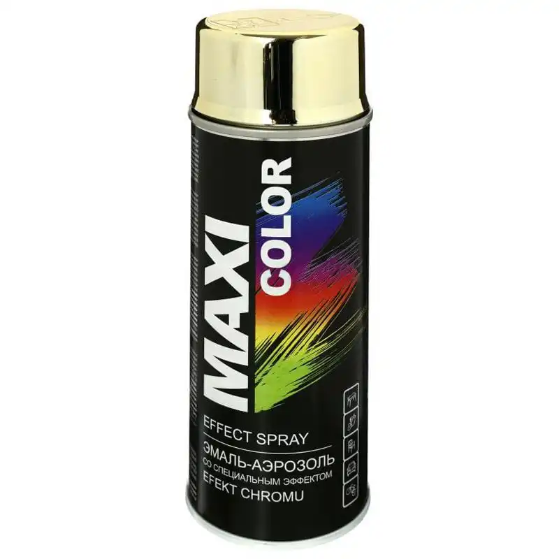 Емаль аерозольна Maxi Color, 400 мл, золото купити недорого в Україні, фото 1