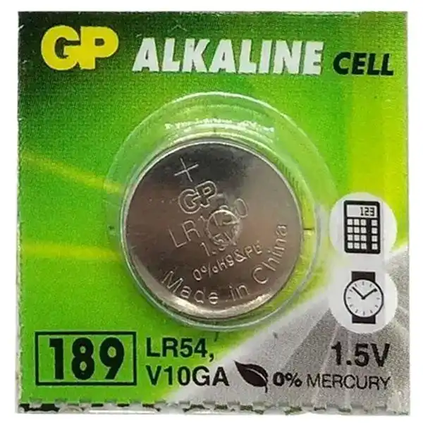 Батарейка GP Batteries Alkaline, 1,5V, 189-U10 год, AG10, LR54, 01-00000176 купить недорого в Украине, фото 1