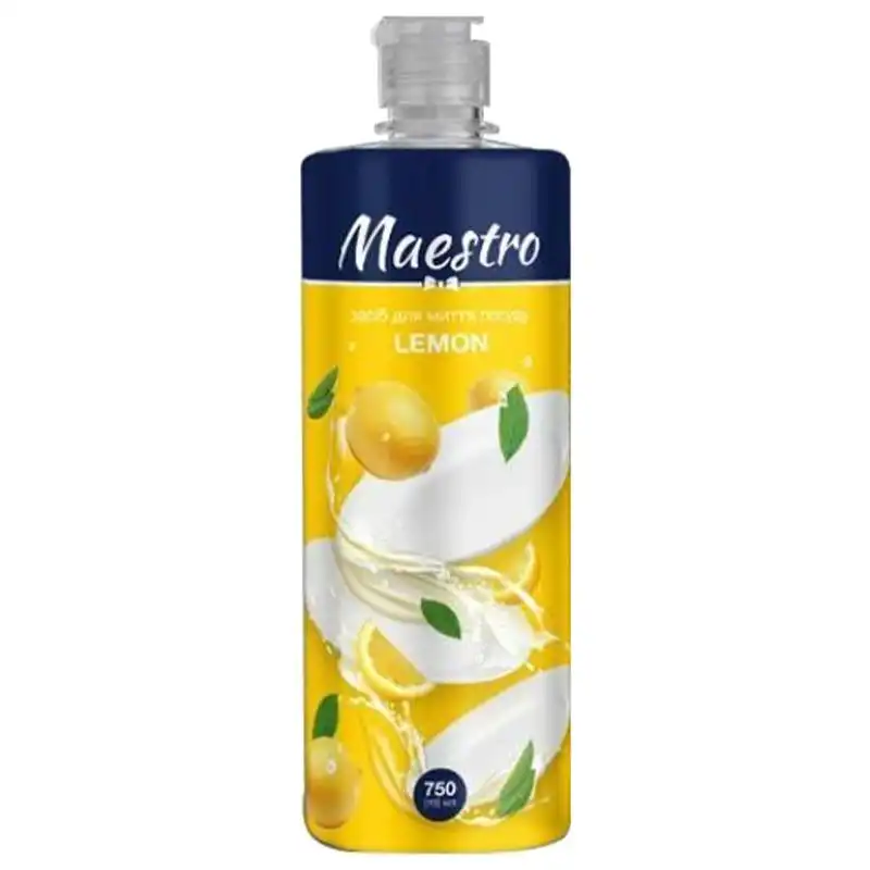 Гель для миття посуду Maestro Lemon, 750 мл купити недорого в Україні, фото 1