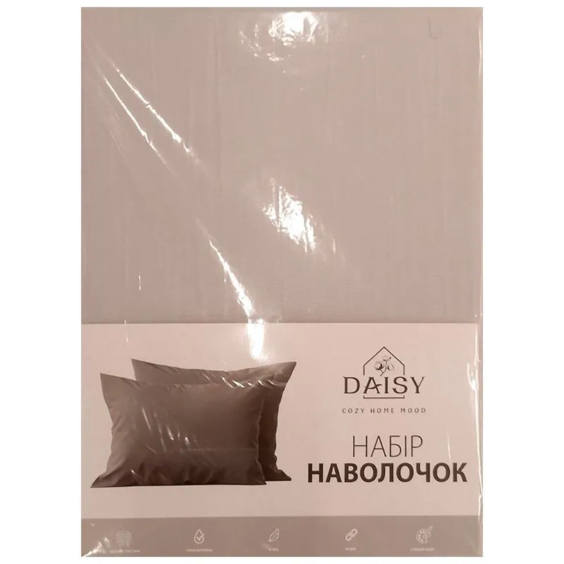Набір наволочок Biltex Oyster Mushroom 13-4201, 50х70 см, 2 шт, мікрофібра, фото 1 Набір наволочок Biltex Oyster Mushroom 13-4201, 50х70 см, 2 шт, мікрофібра купити недорого в Україні, фото 1