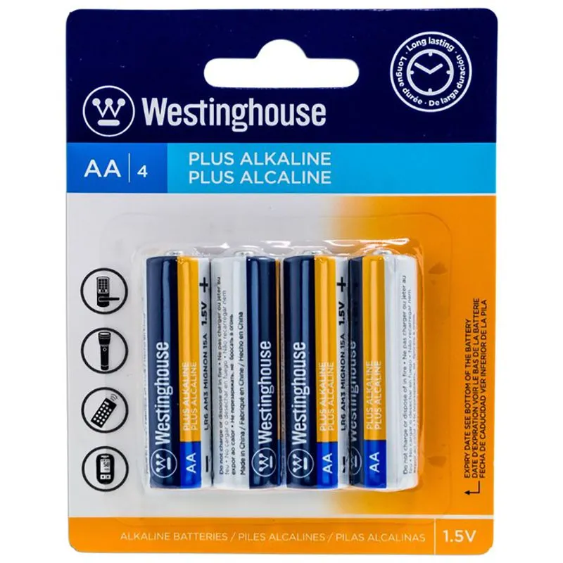 Батарейка щелочная Westinghouse Standard Alkaline, AA/LR6, 4 шт, LR6-BP4N купить недорого в Украине, фото 1
