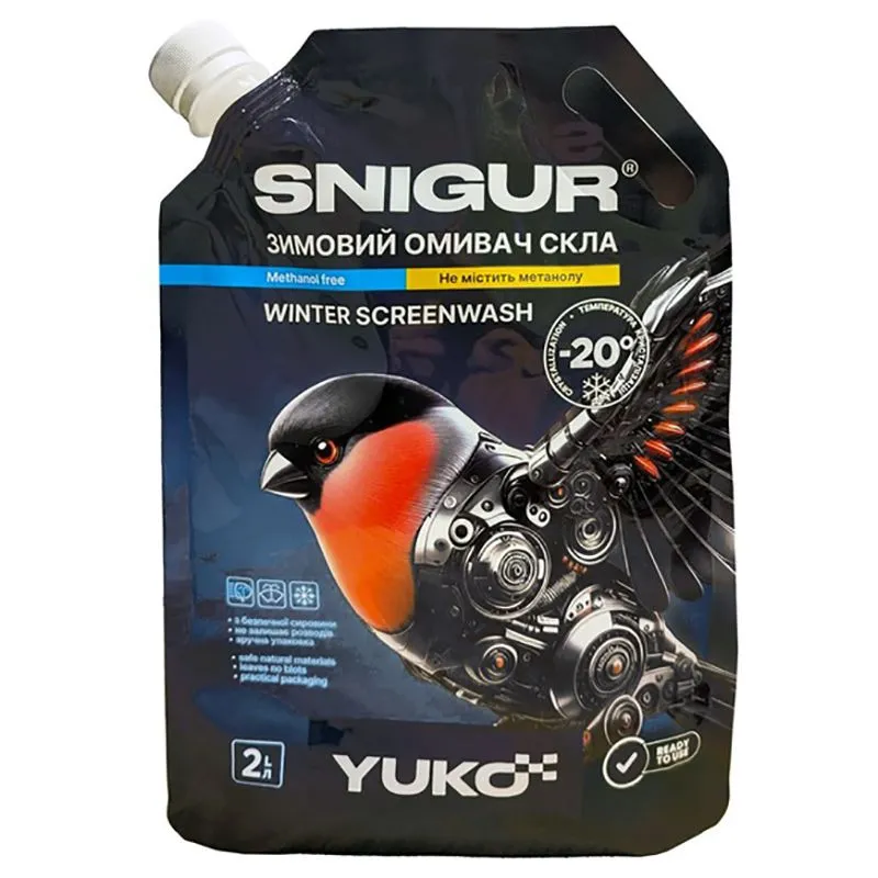 Рідина для омивання скла Yuko Snigur -20, 2 л купити недорого в Україні, фото 1
