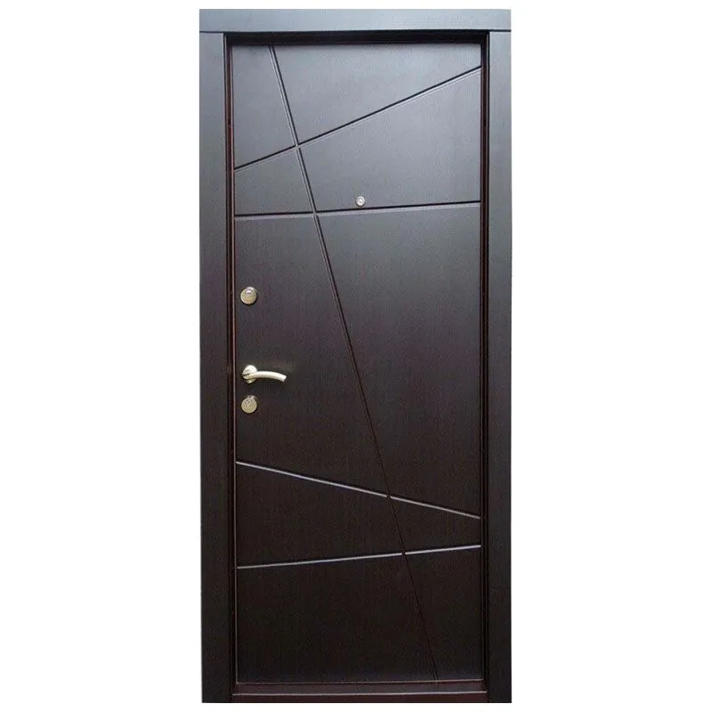 Двері металеві Статус Оптима Плюс FS-1008, 960x2050 мм, горіх темний, праві купити недорого в Україні, фото 1