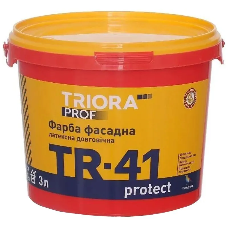 Фарба фасадна Triora База TR-41 Protect, 3 л, прозорий купити недорого в Україні, фото 1
