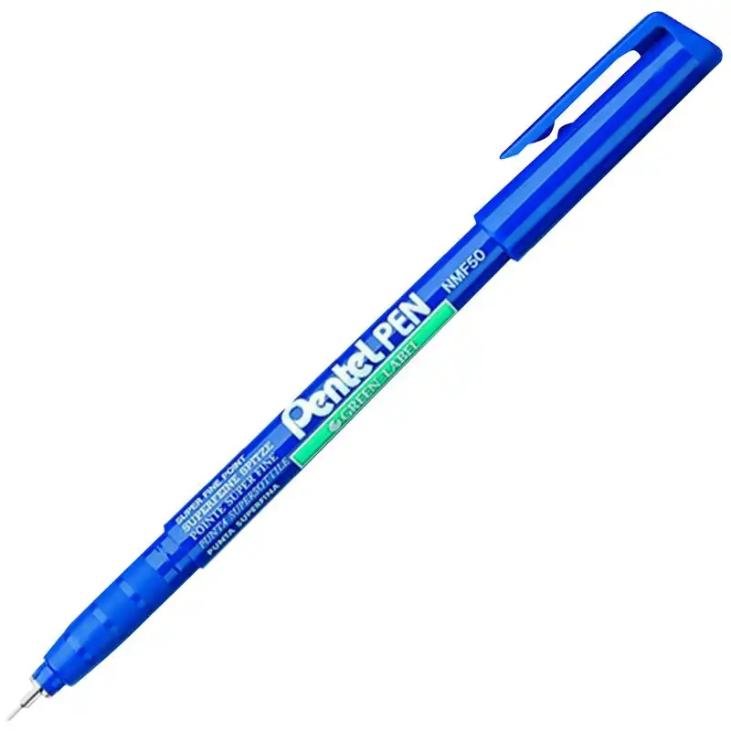 Маркер перманентный Pentel NMF50, 0,6 мм, синий, NMF50-C купить недорого в Украине, фото 1